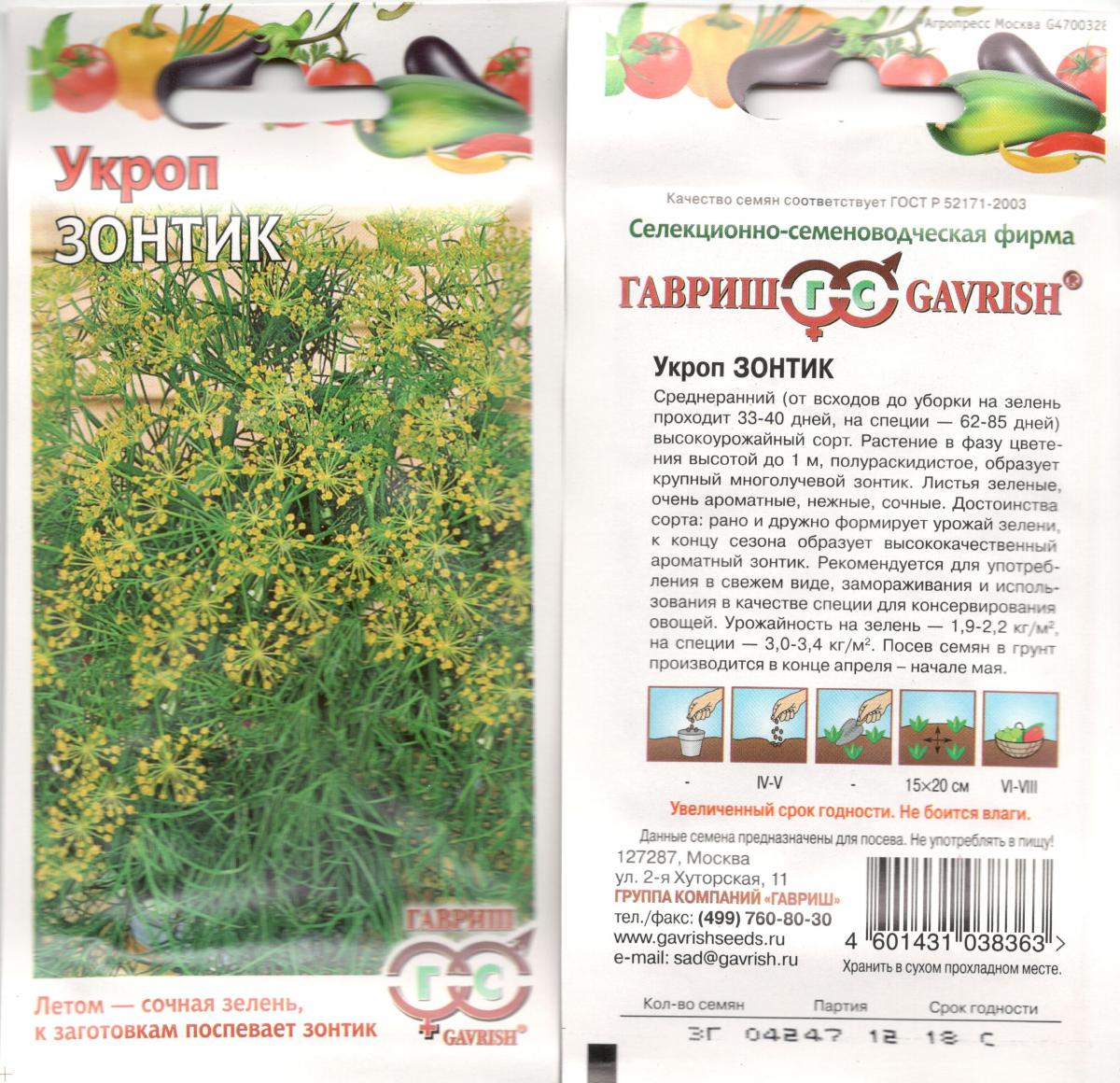 Семена Укропа Зонтик Купить